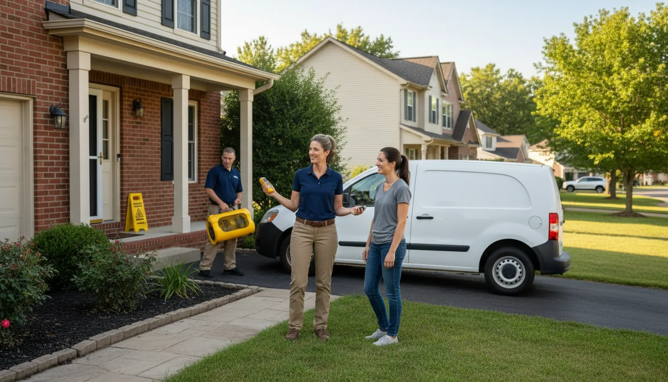 Residential water damage restoration in Caledonia, IL